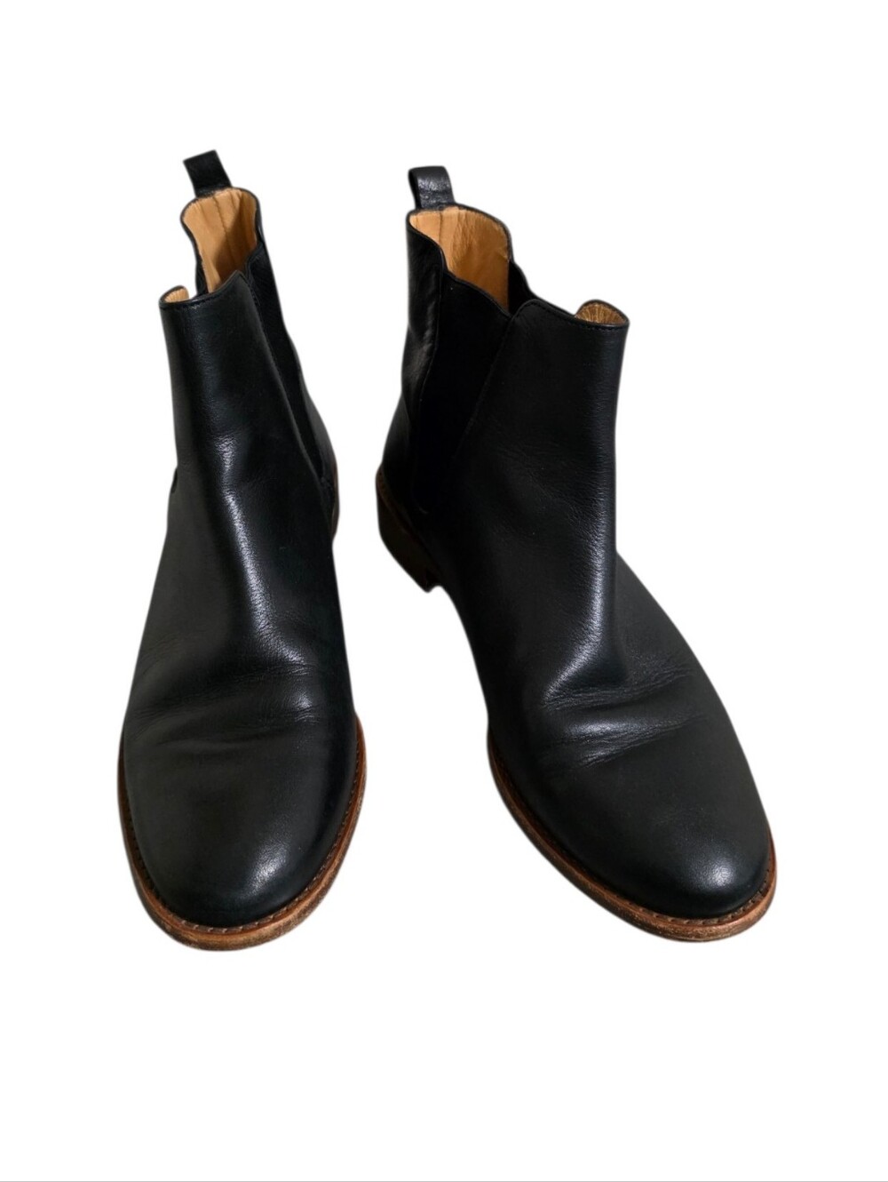 Sezane Low Henry Boots in Black Size 8